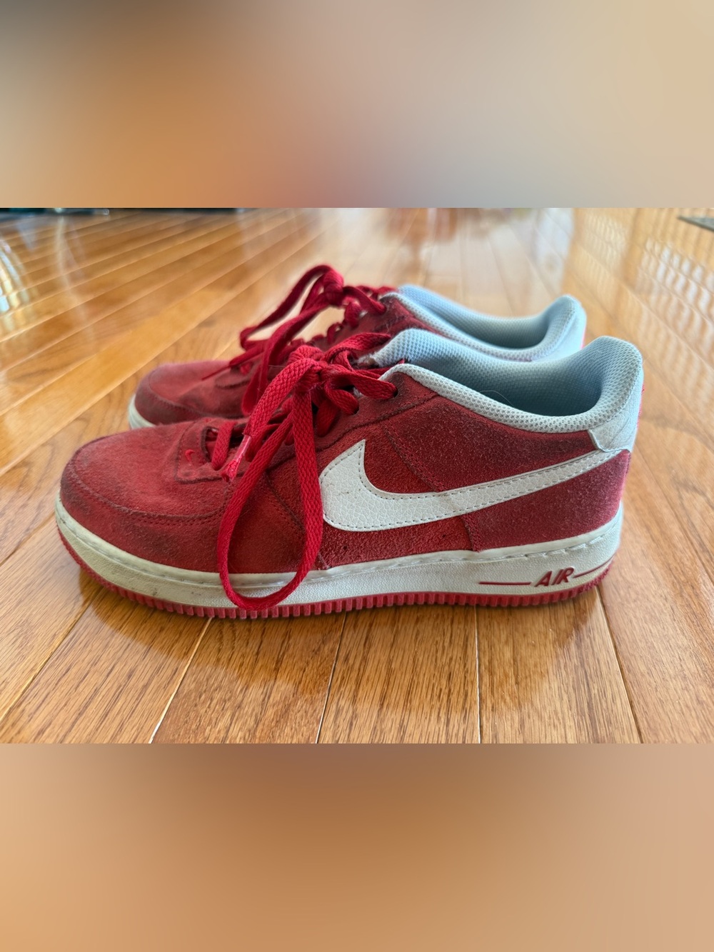 Nike Air Force 1 GS gym red white 6.5Y sneakers